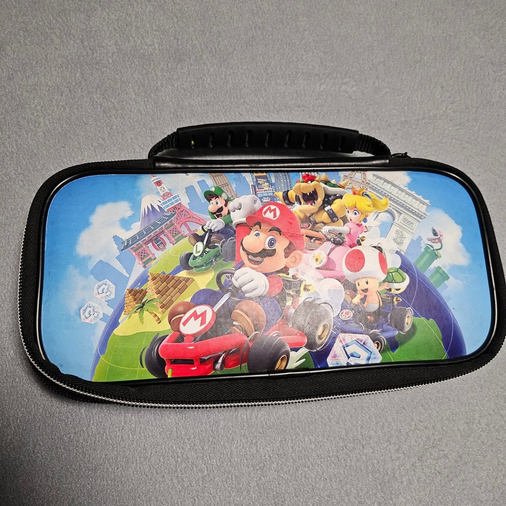 Nintendo Switch Mario Kart 8 Deluxe Hard Shell Travel Carrying Case Black
